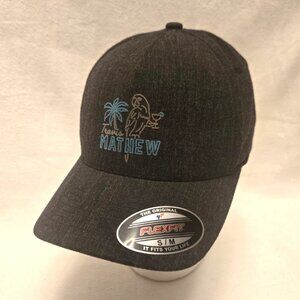 TRAVIS MATHEW Gray Golf Cap. Party Parrot w/Cocktail.